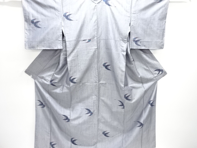 JAPANESE KIMONO / UNUSED FUSHI TSUMUGI / WOVEN CRANE